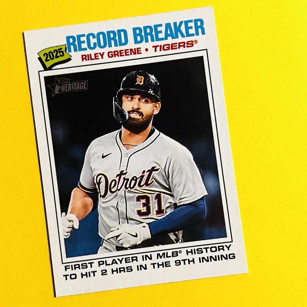 2026‎ Topps Heritage Record Breaker Riley Greene #234 Detroit Tigers Insert